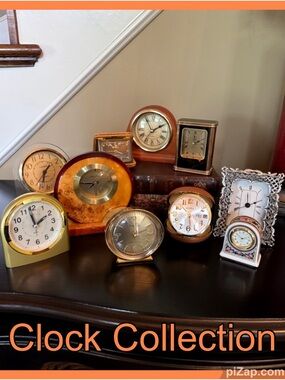 🕰️ Assorted Decorative Table Clocks  - Collection of 10 - New Year’s Eve Decor